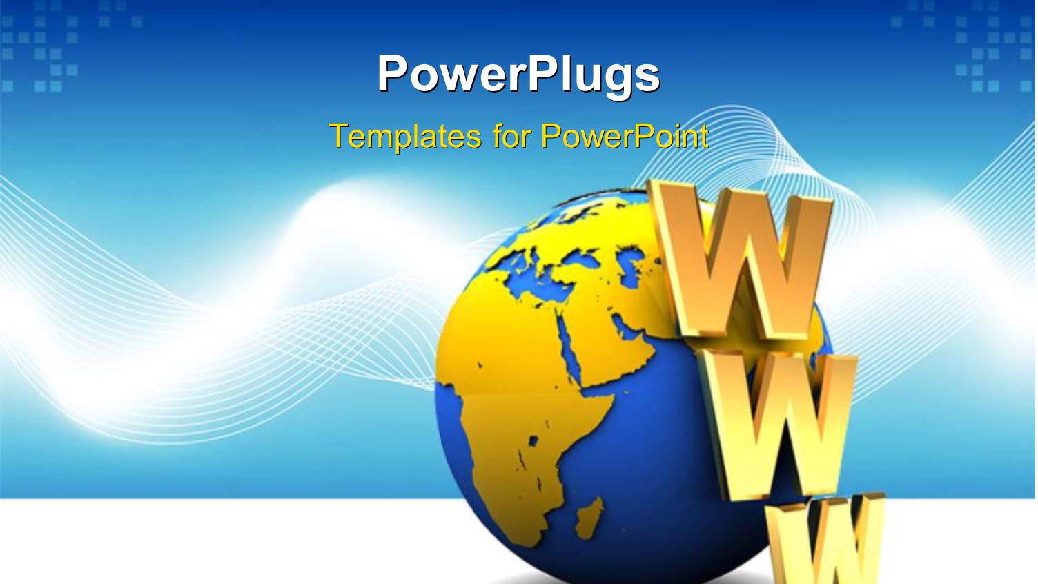 Gold WWW Acronyn Leaning on Earth Globe with Abstract Background