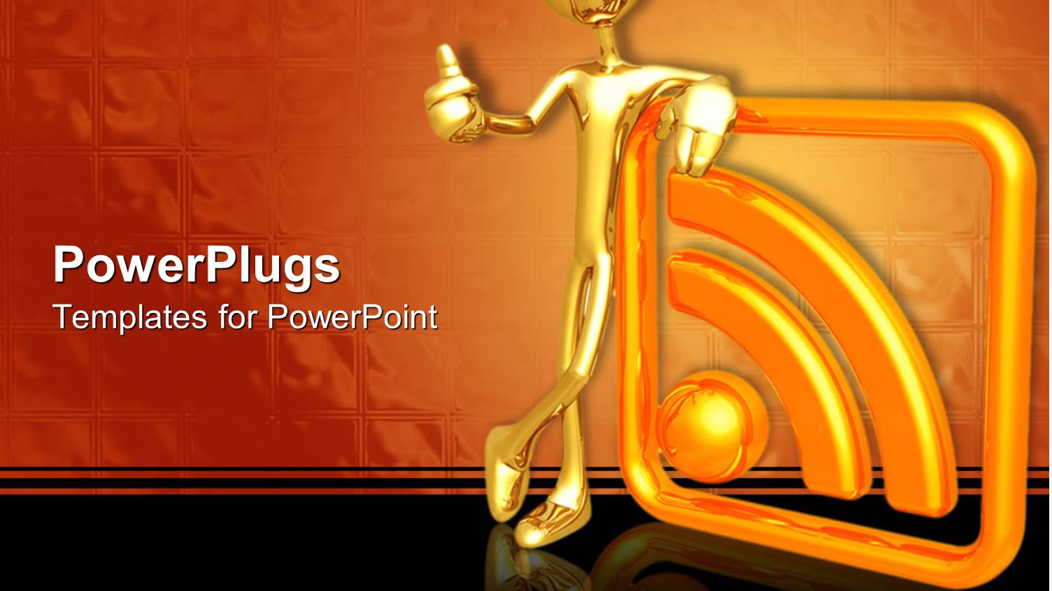 a Golden Charcterstanding Cross Legged and Leaning on a Golden Shape