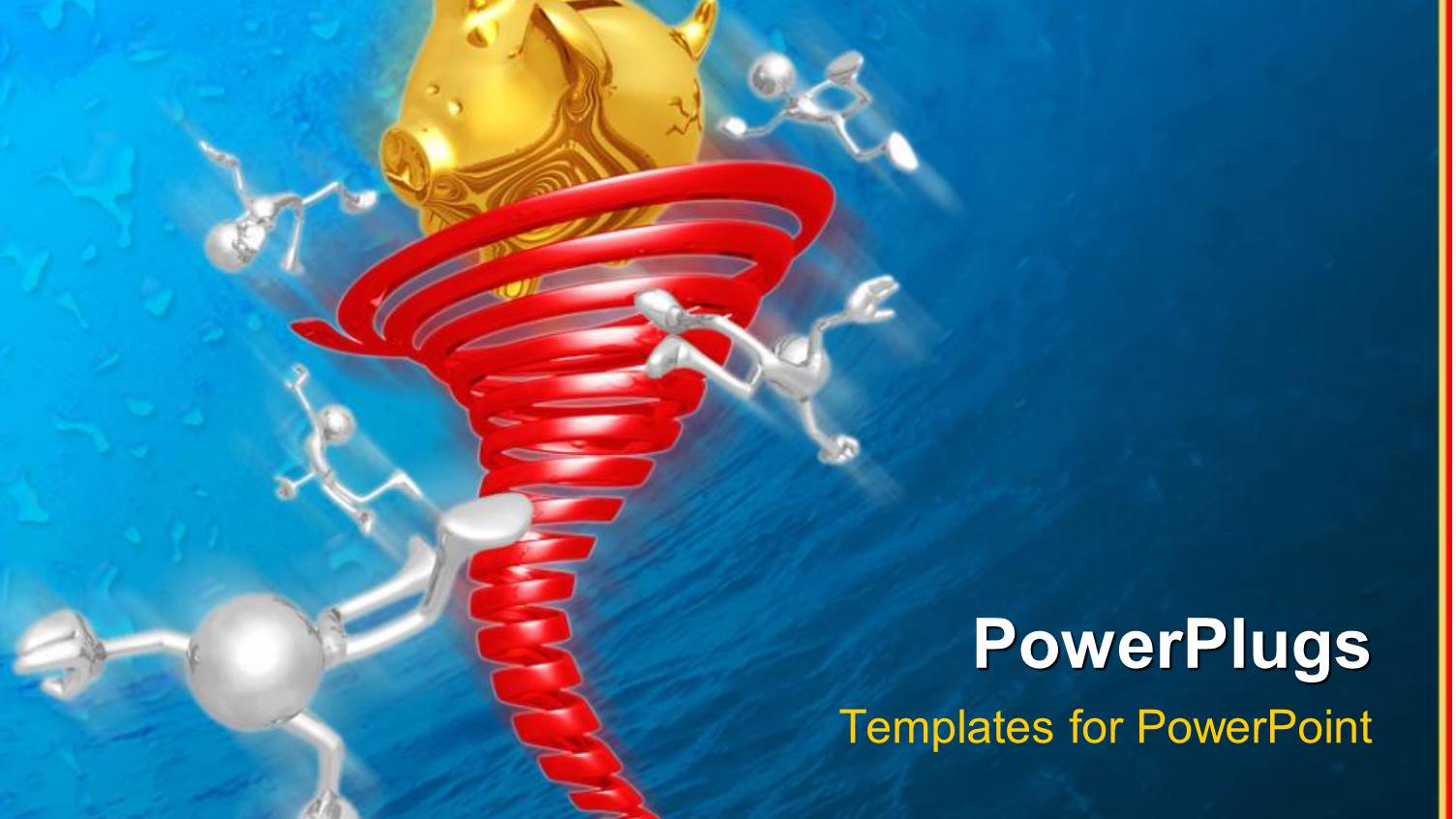 a Golden Figure with a Number of White Figures