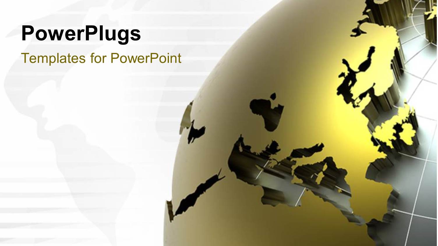 a Golden Globe with Map in the Background and Place for Text