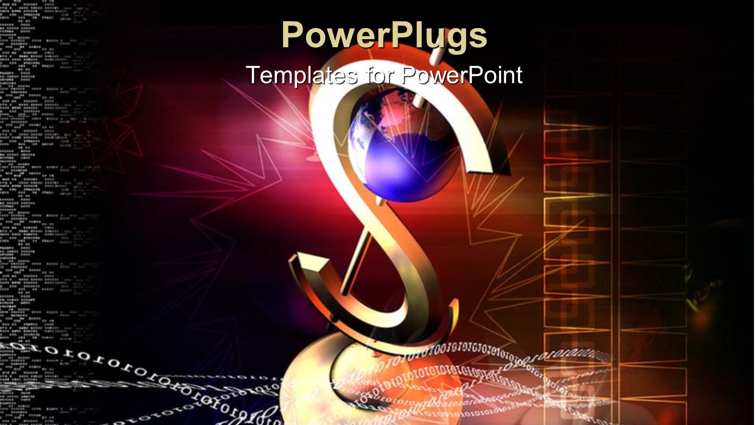 Golden Plaque of a Dollar Sign with an Earth in its Middle