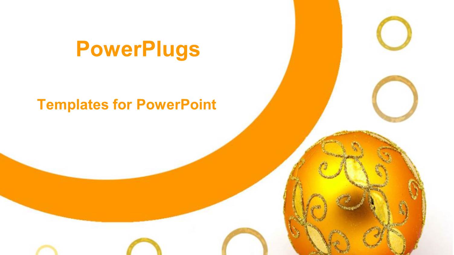 Golden Shinny Christmas Tree Ornament on a White Background