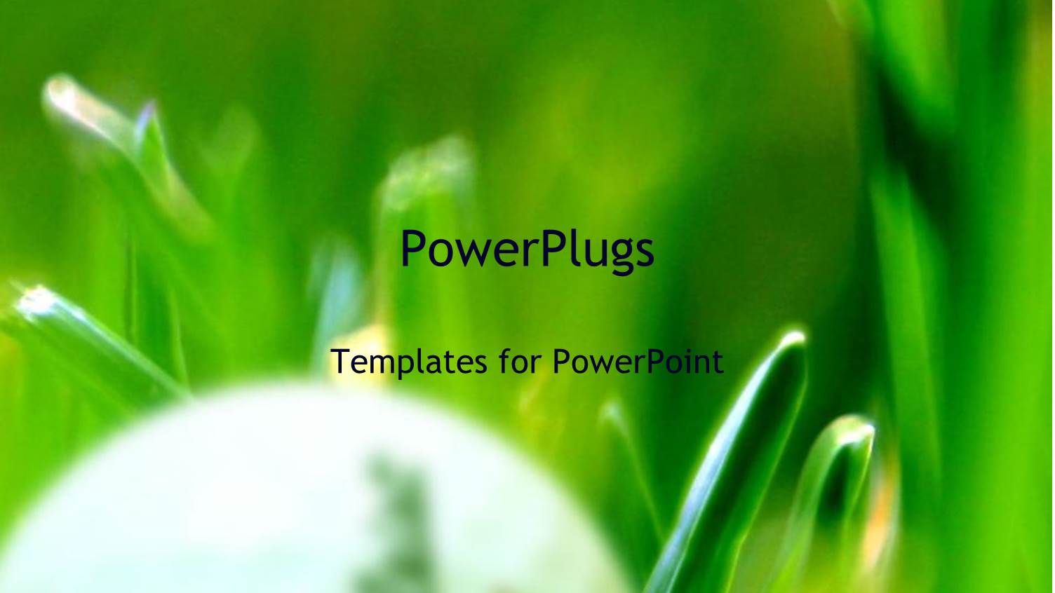 a Golf Ball with Blurred Green Background