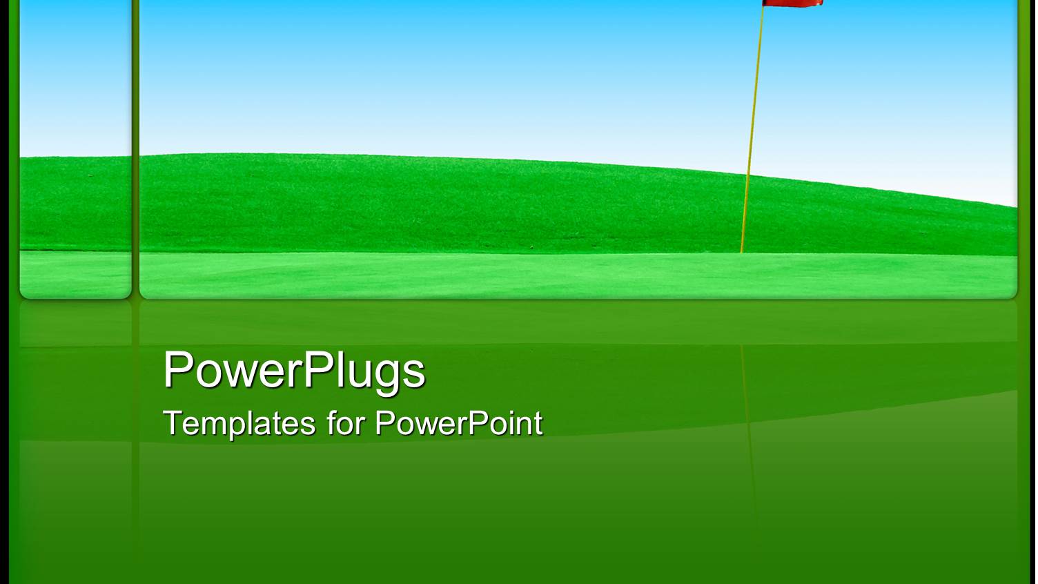 a Golf Course with a Clear Sky in the Background