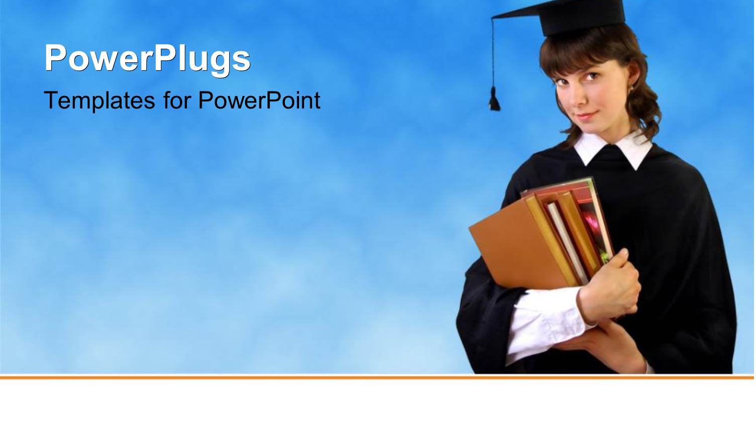 a Graduate with a Bluish Background