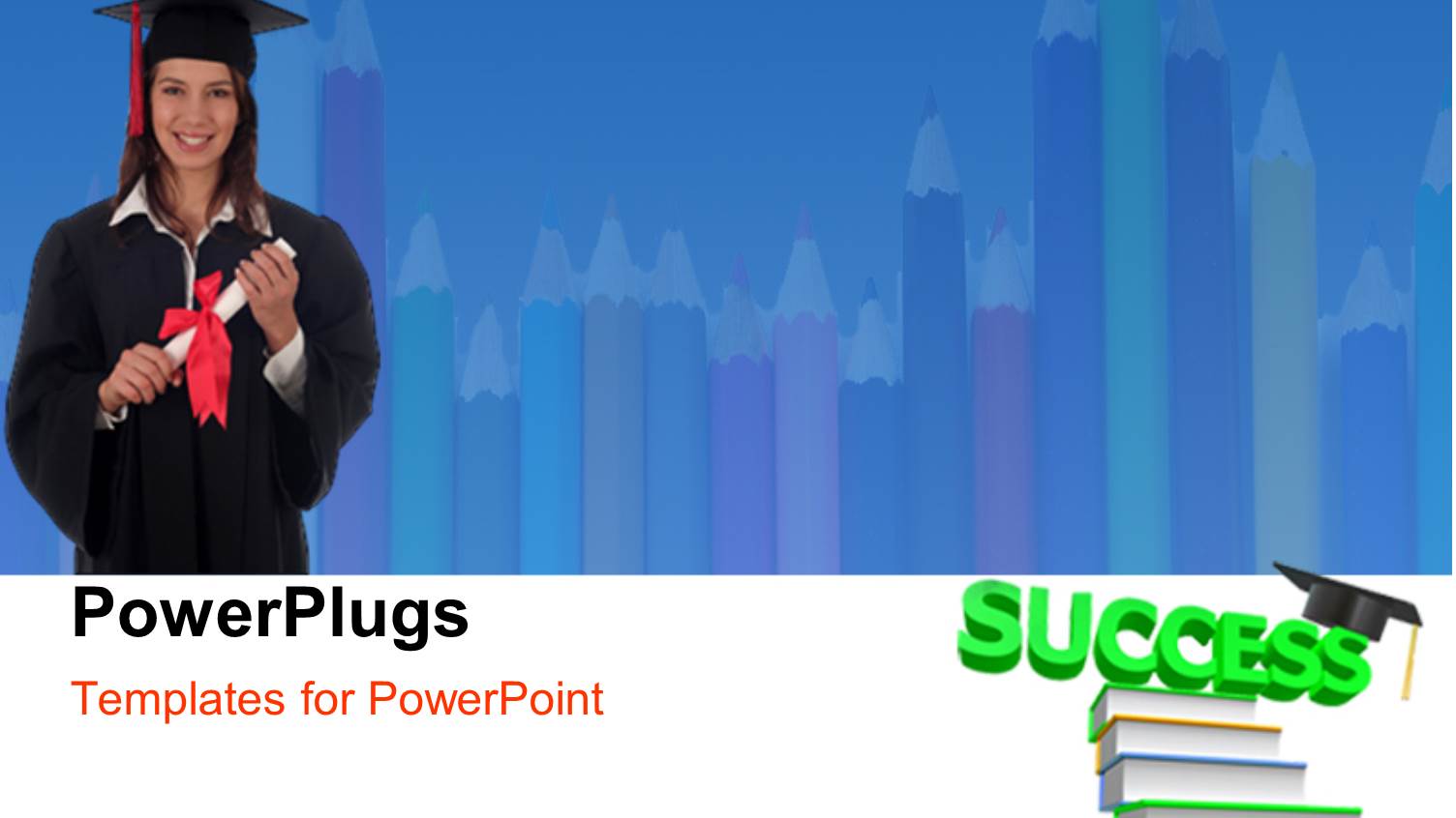 a Graduate with the Degree and Pencils in the Background