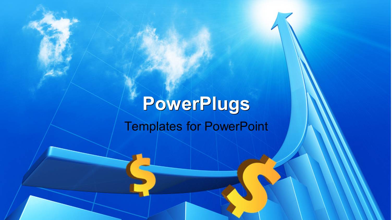 Graph Representing a Rapid Financial Growth with Blue Color