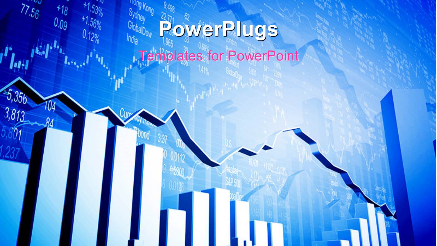 the Graph of Stock Market with Numbers in Background
