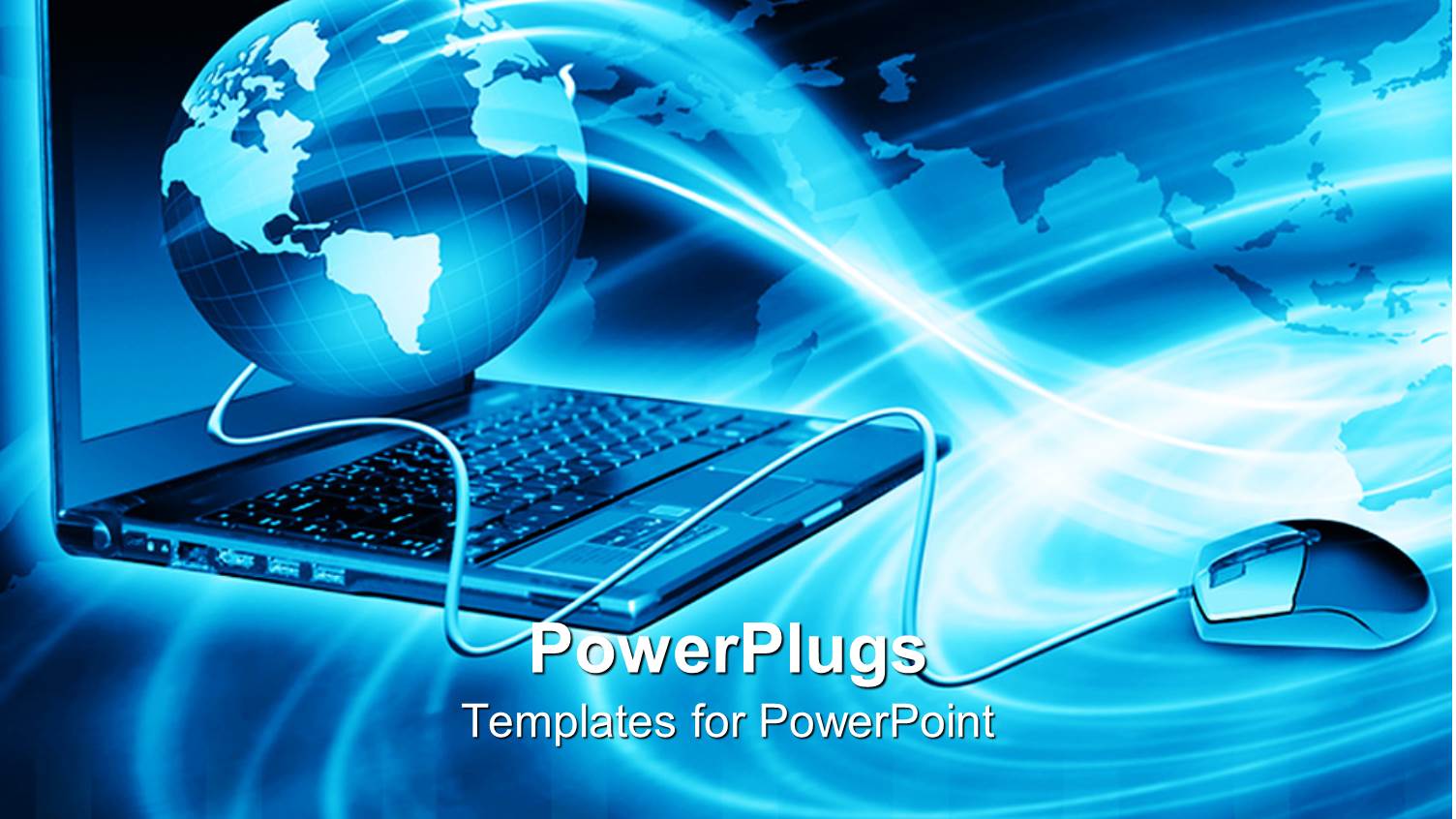 Graphical Depiction of a Laptop and a Wired Mouse