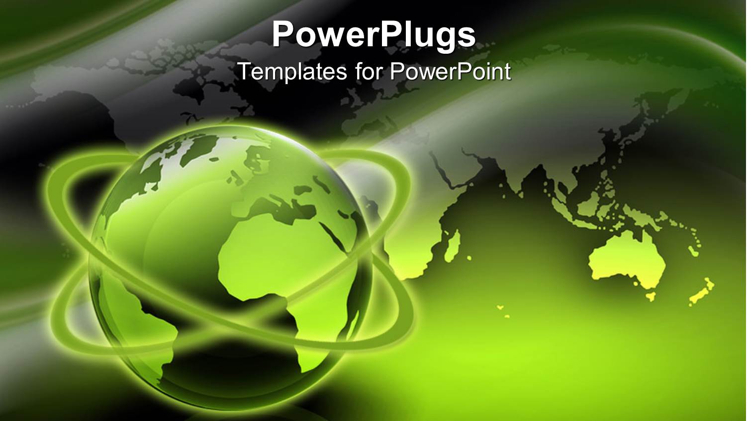 Graphics of a Green Earth Globe with Two Green Orbits