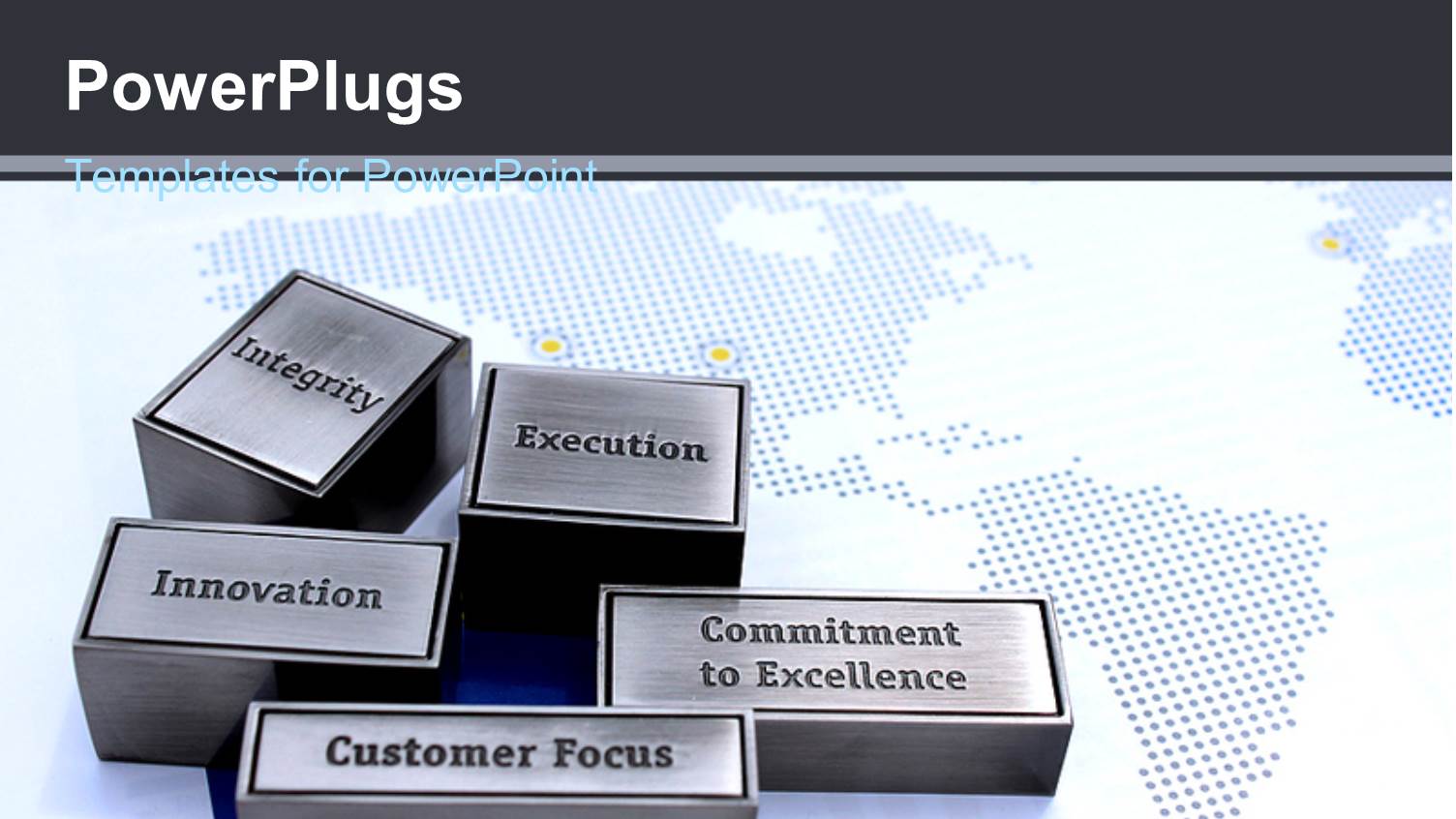 Gray Bricks Bearing Words Related to Business Values