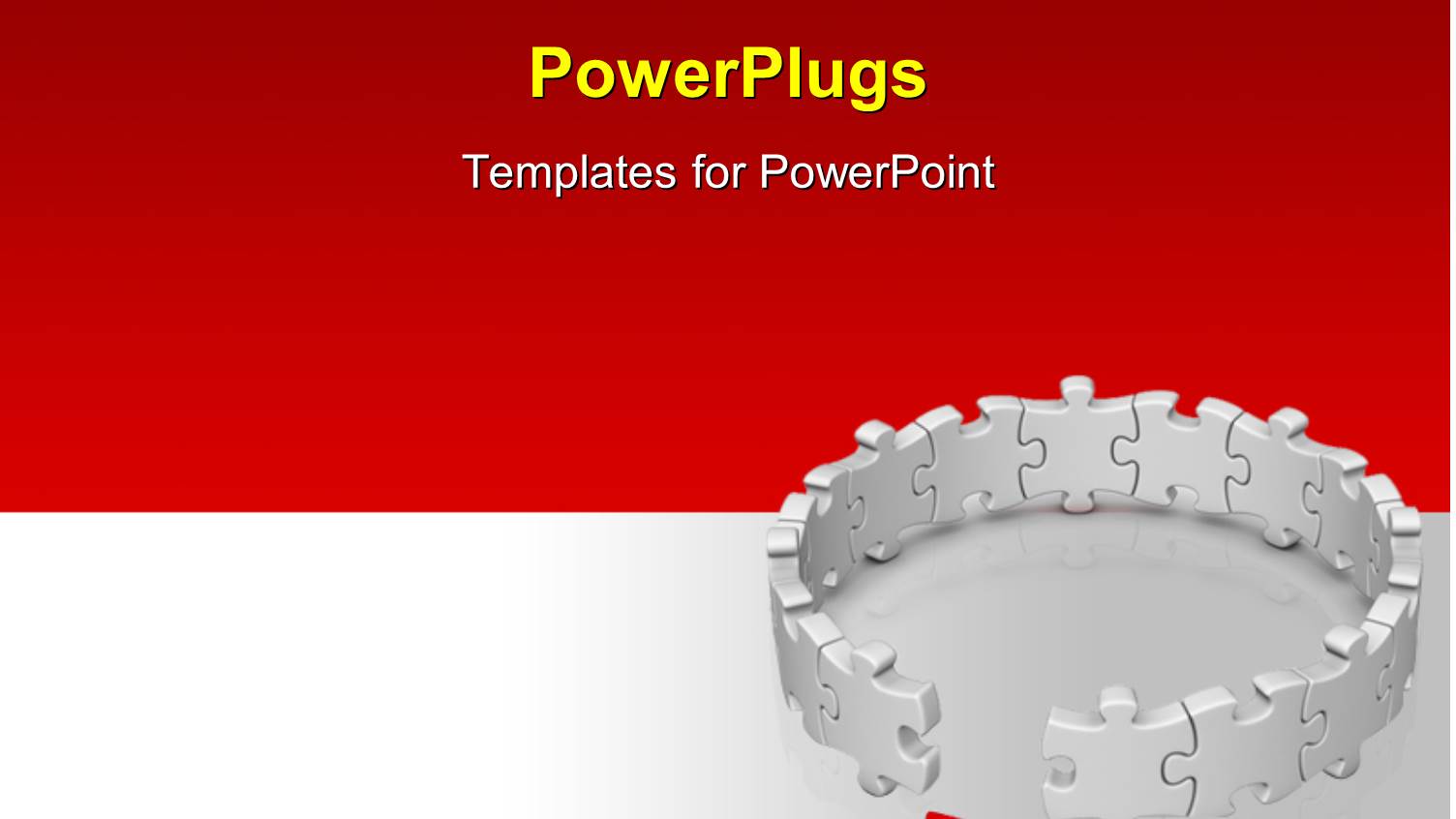 Gray Jigsaw Puzzles with One Red Piece on Floor Over Red and Grey Background