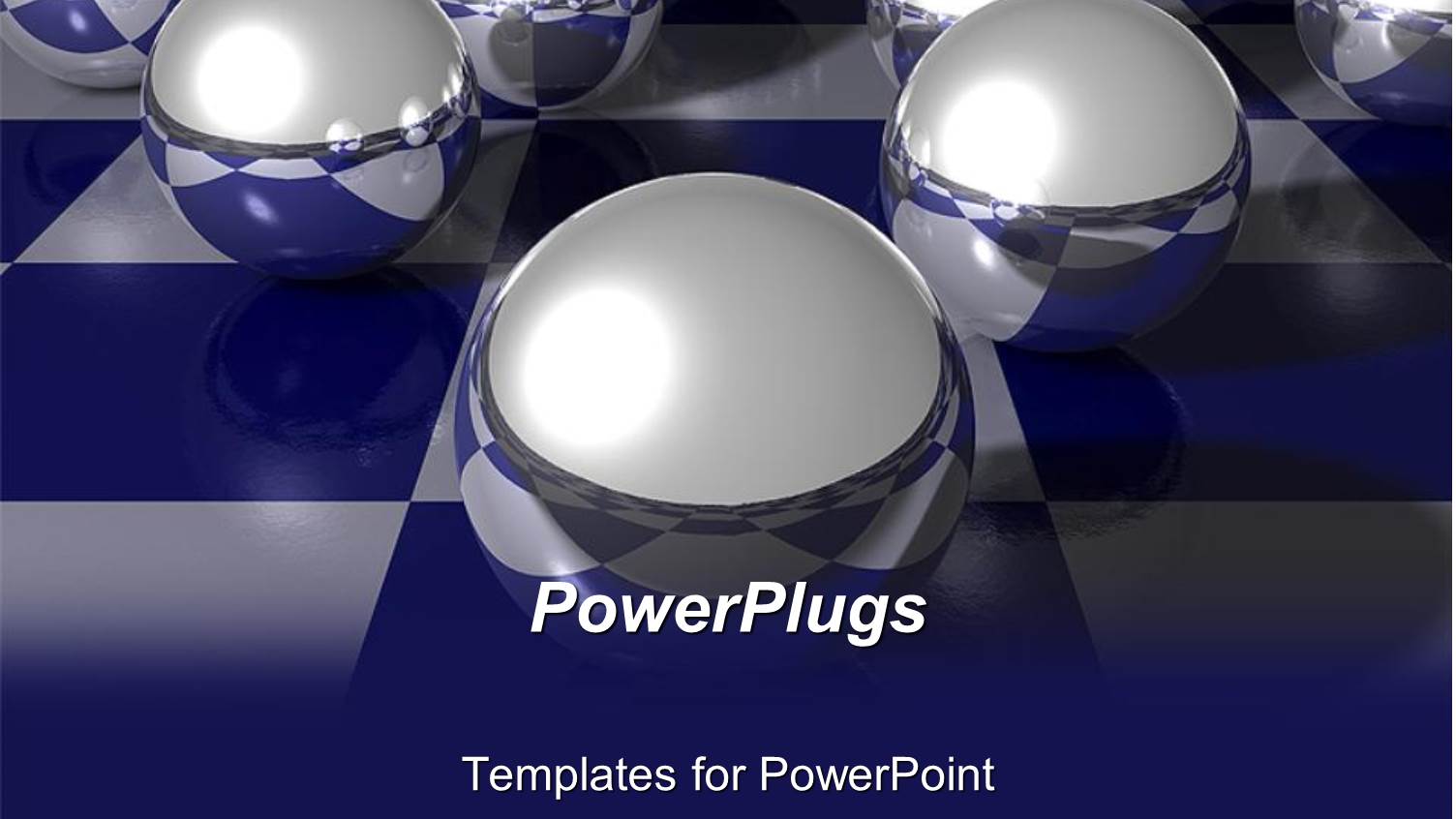 Gray Metal Spheres Placed on Blue-White Checkers Pattern Surface