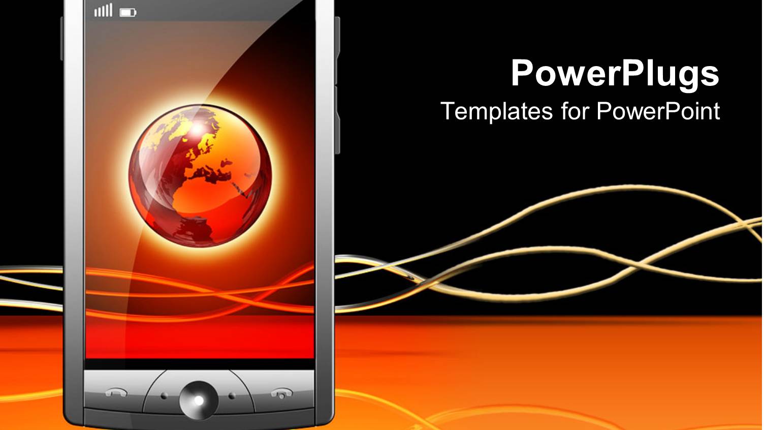 Gray Smart Phone with Globe Displayed on Touch Screen