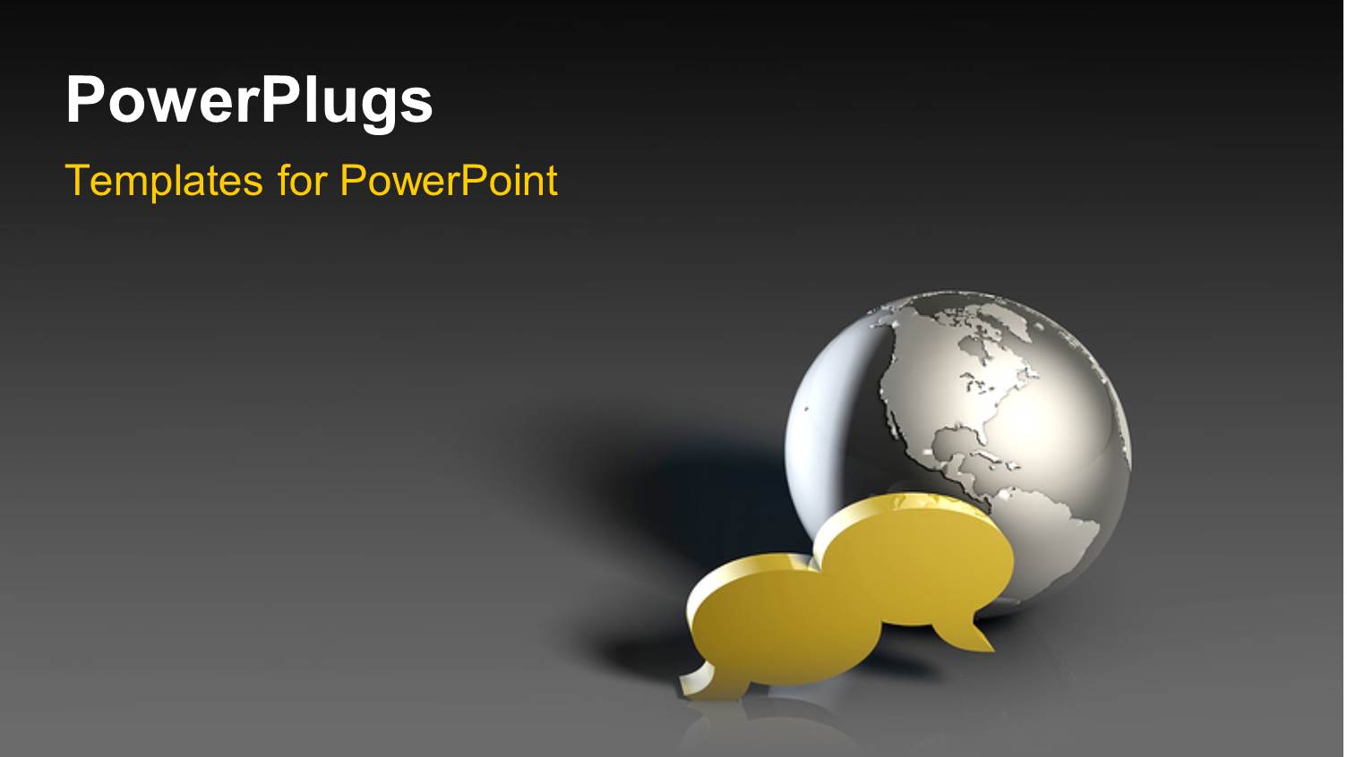 a Grayish Globe with Grayish Background and Place for Text