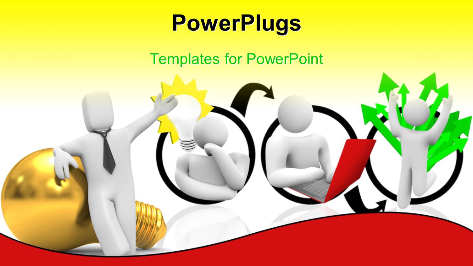 Cycle of Great Idea Yielding huge Financial Profit with Light Bulb