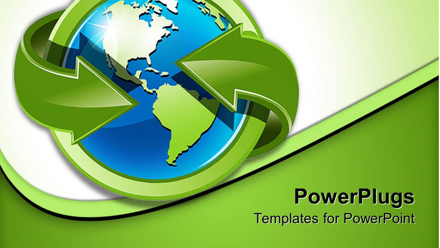 Green Arrows Pointing to Globe, Ecology, Sustainable