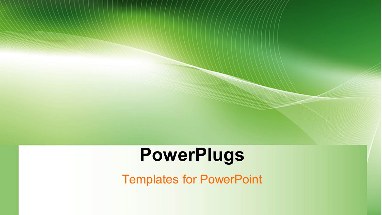 Green Background with Abstract White Curves