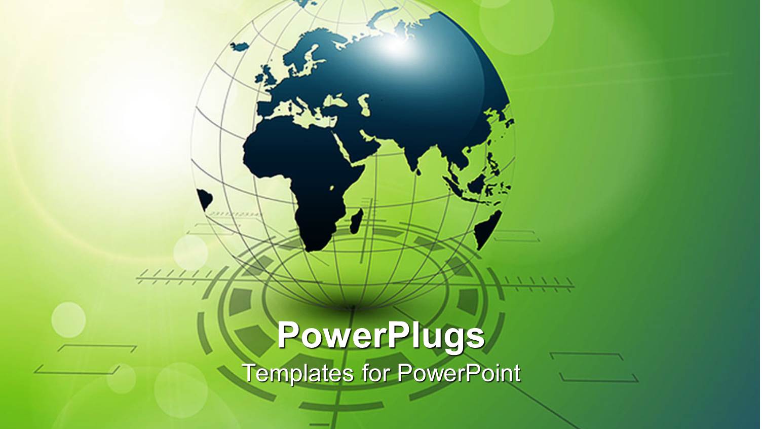 Green and Blue Globe on Abstract Background