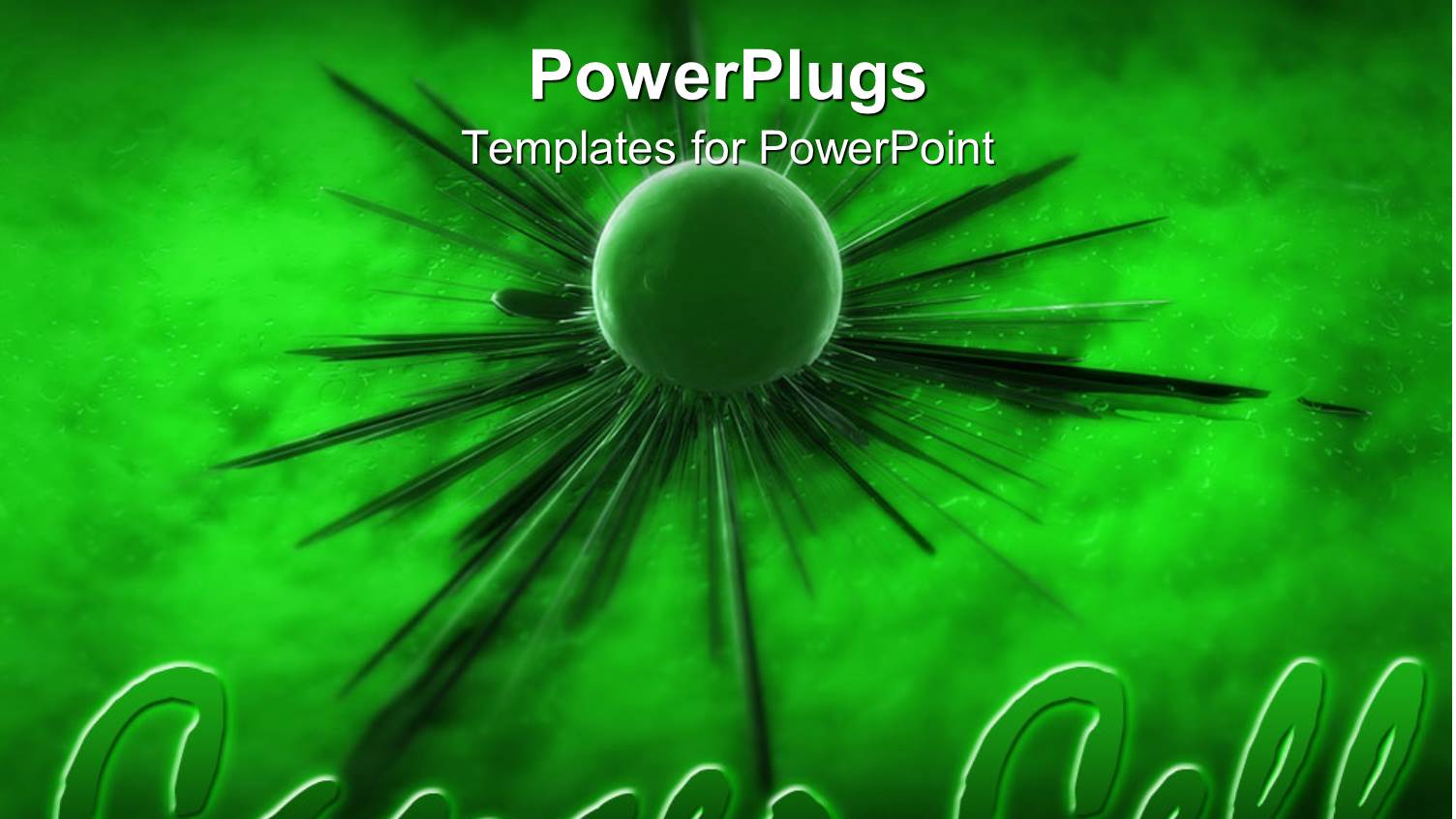 Green Cancer Cell Spreading Green Background