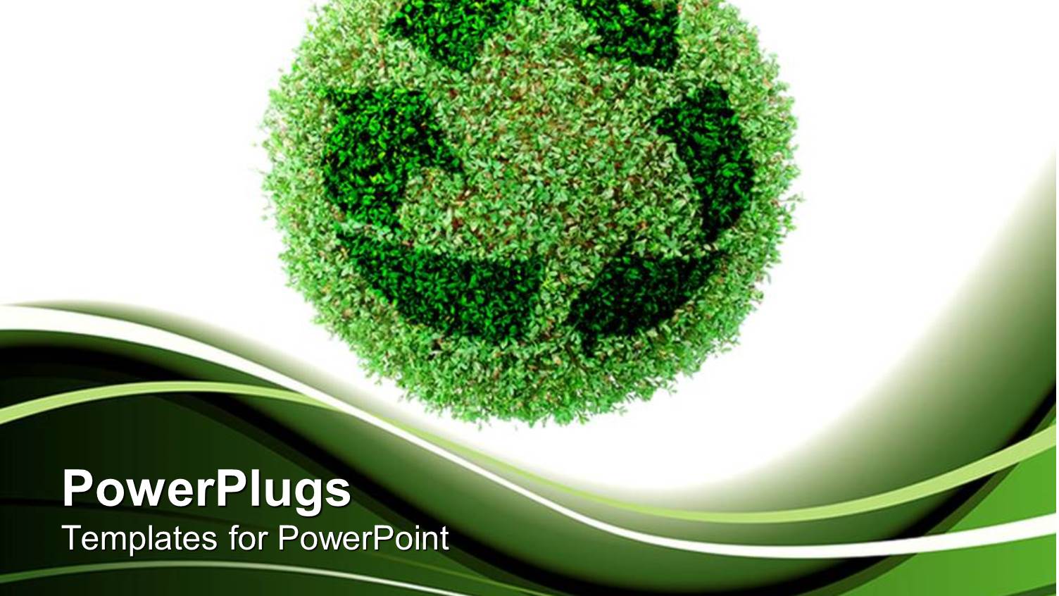 Green Circle with Darker Recycle Symbol