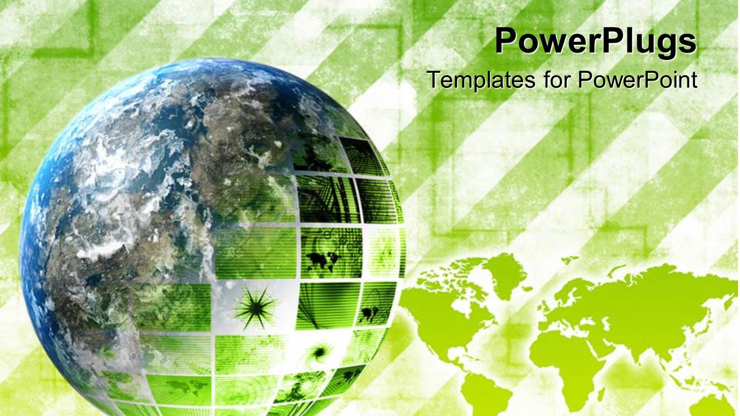 Green Colored Earth Globe on a Light Green Background