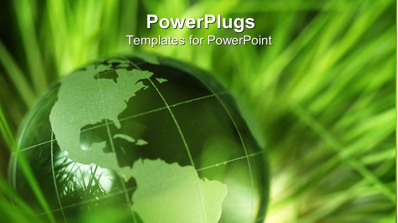 a Green Colored Earth Globe on a Pile of Green Grass