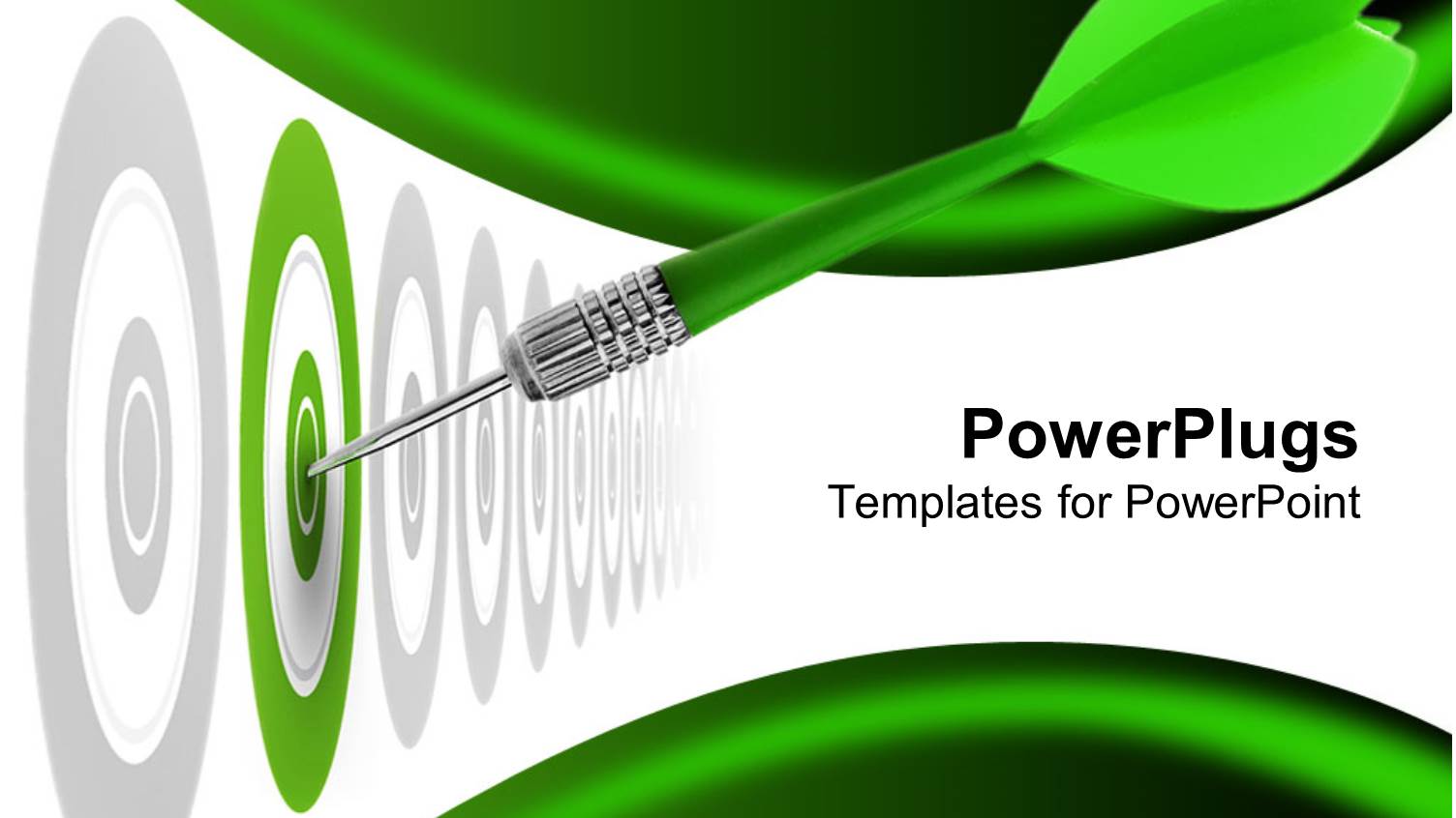 Green Dart Hitting the Center of a Green Dart Board