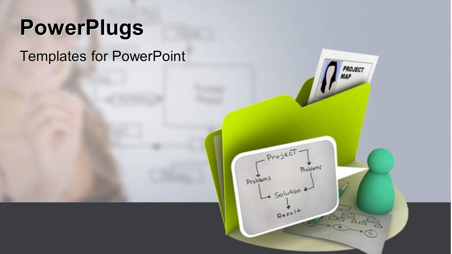 a Green Folder with an Icon of a Project Plan