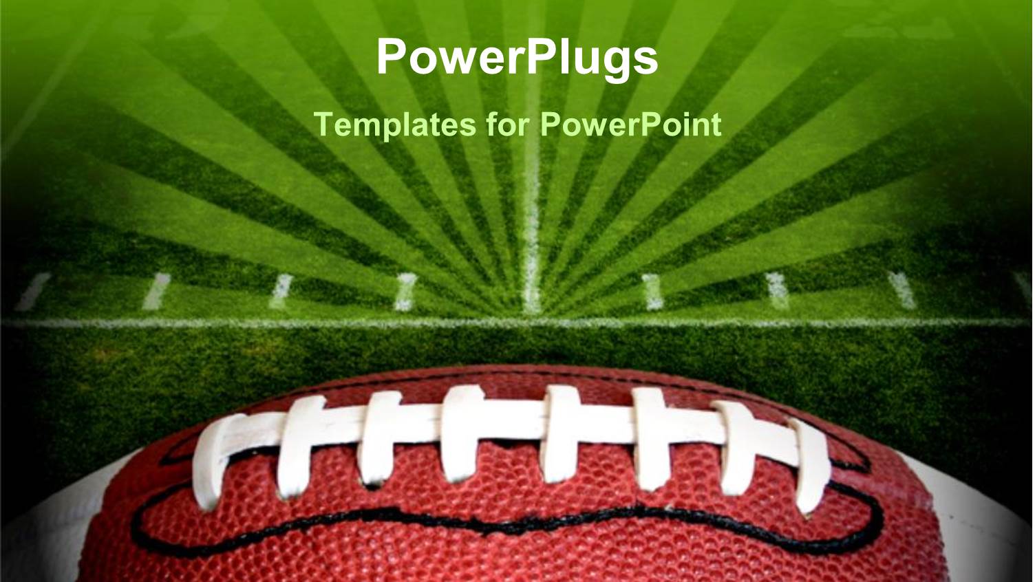 Green Football Pitch and Leather Football Close Up