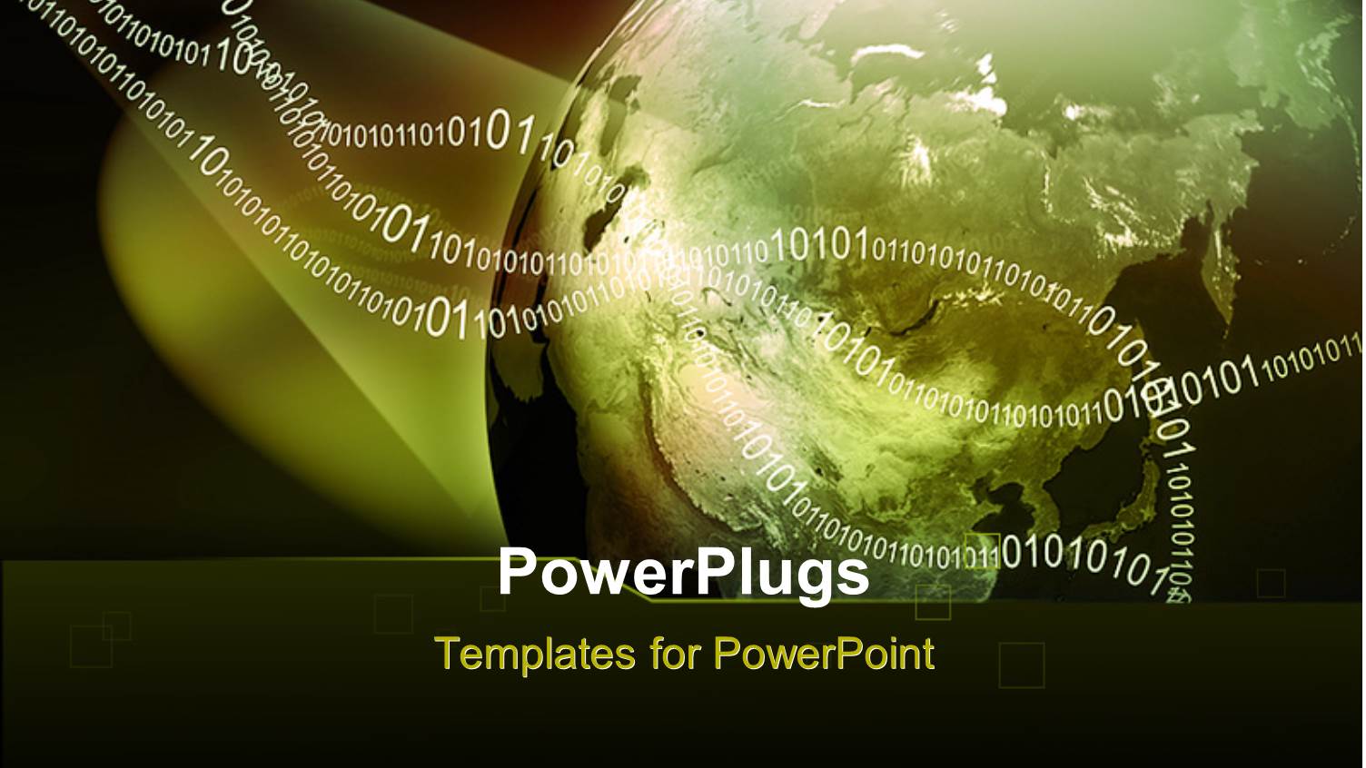 a Green Globe with Binary Lines