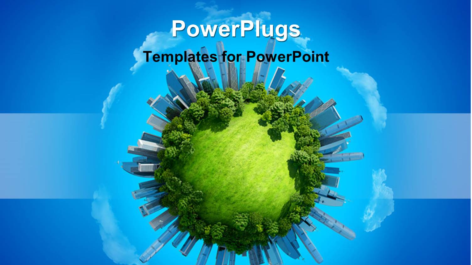 a Green Globe with a Lot of Trees and Bluish Background