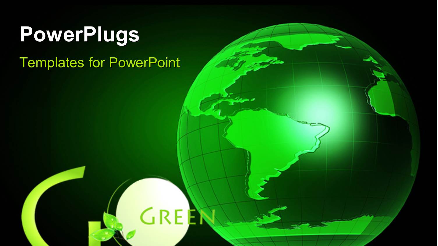 the Green Globe with the Words Go Green