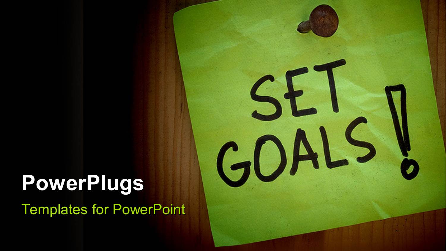 a Green Page with the Words Set Goals