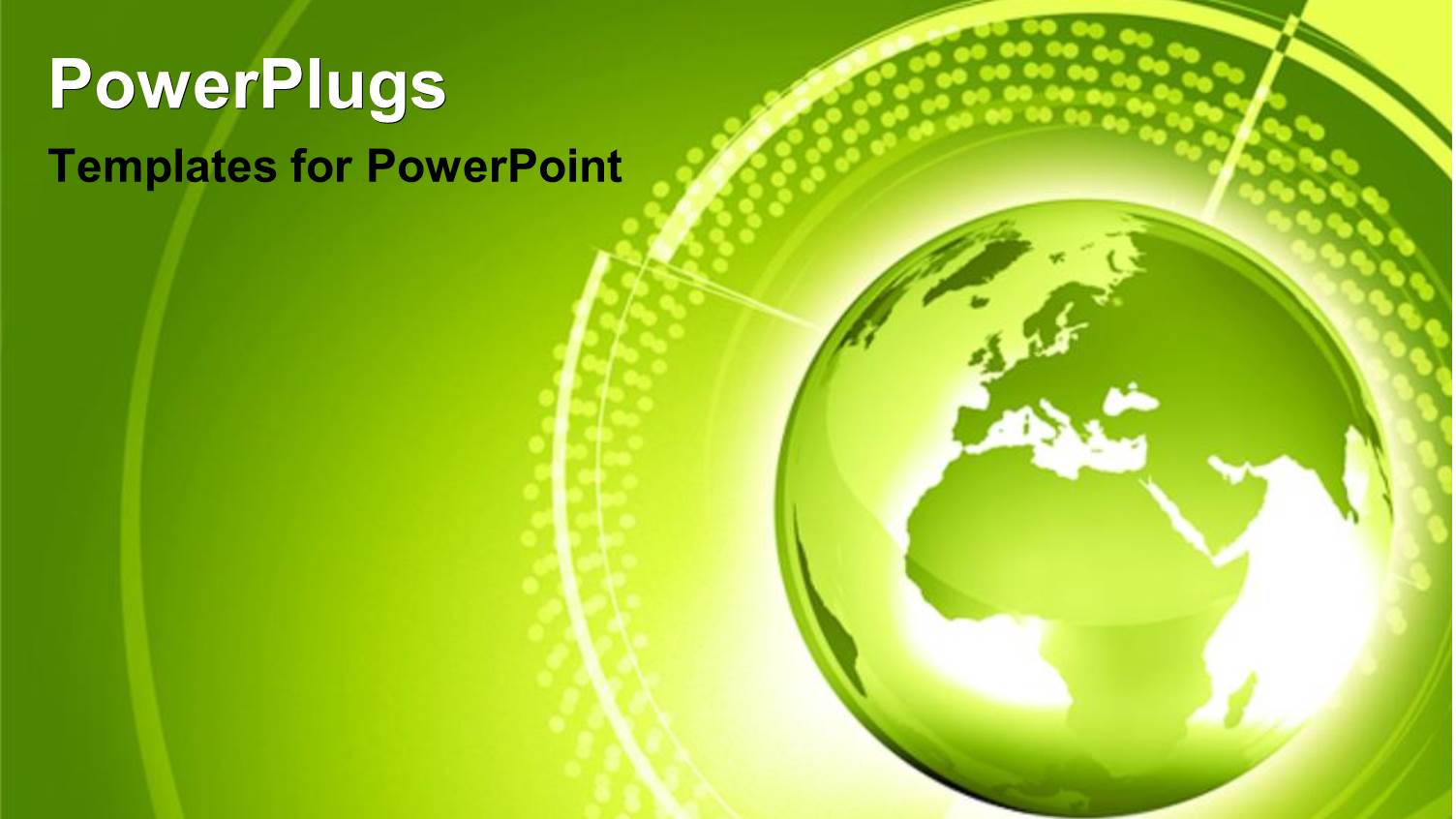 Green Partly Transparent Globe on Green Background with Lines