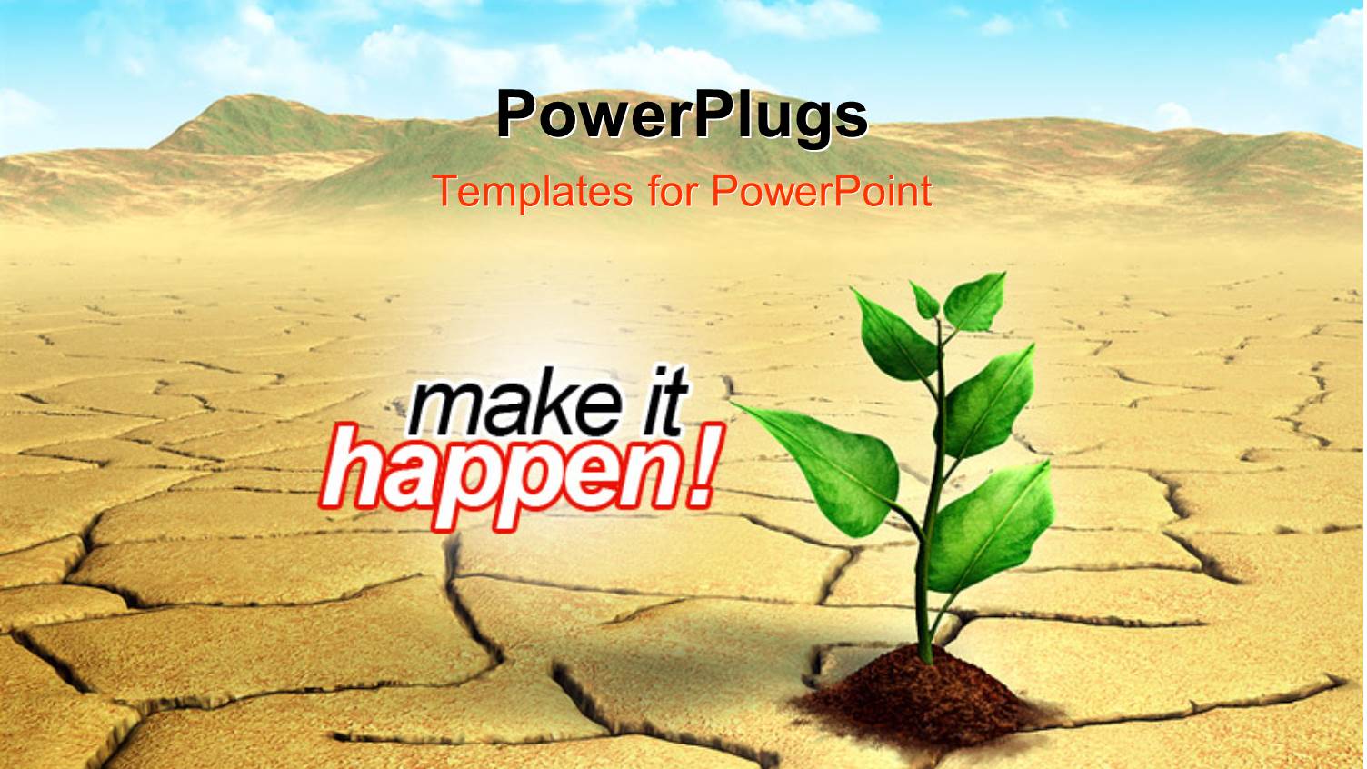 a Green Plant in the Soil with Barren Land Alongside