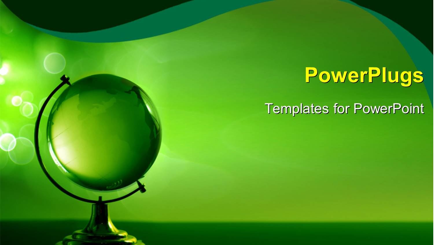 a Greenish Globe with Greenish Background