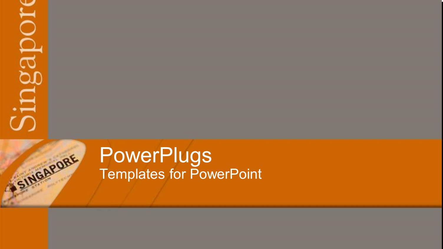 Grey Background with Orange Bars with Text 'Singapore'