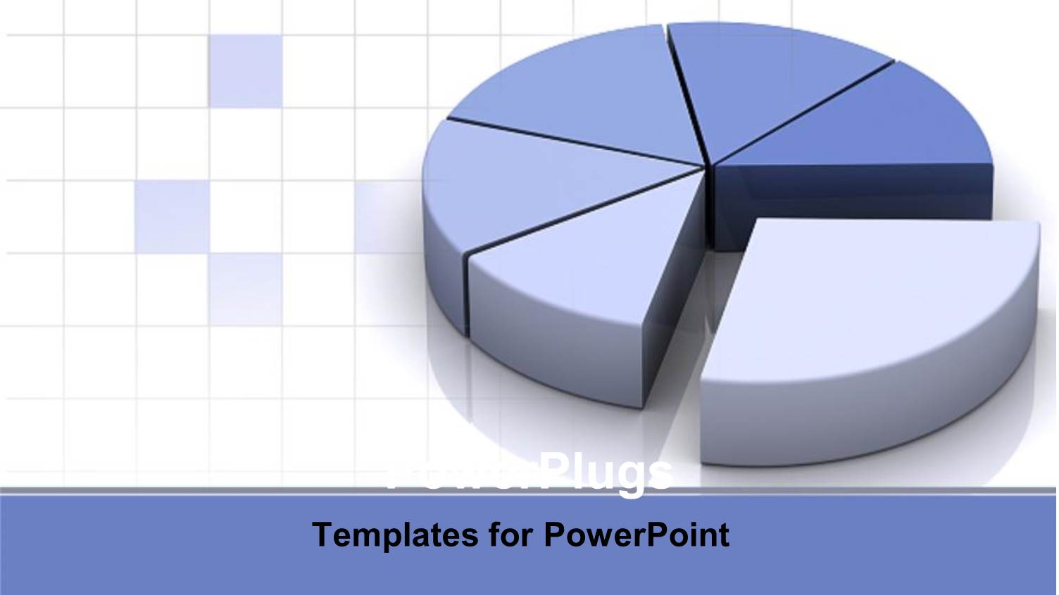 Grey and Blue Pie Chart for Data as a Metaphor on a White Background