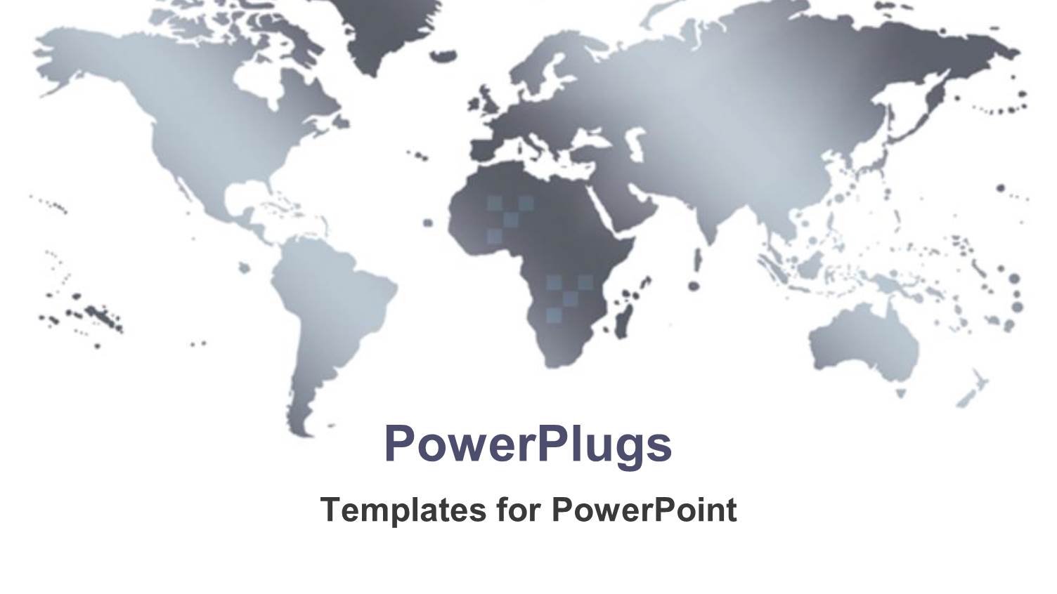 Grey World Map with small Squares on White Background