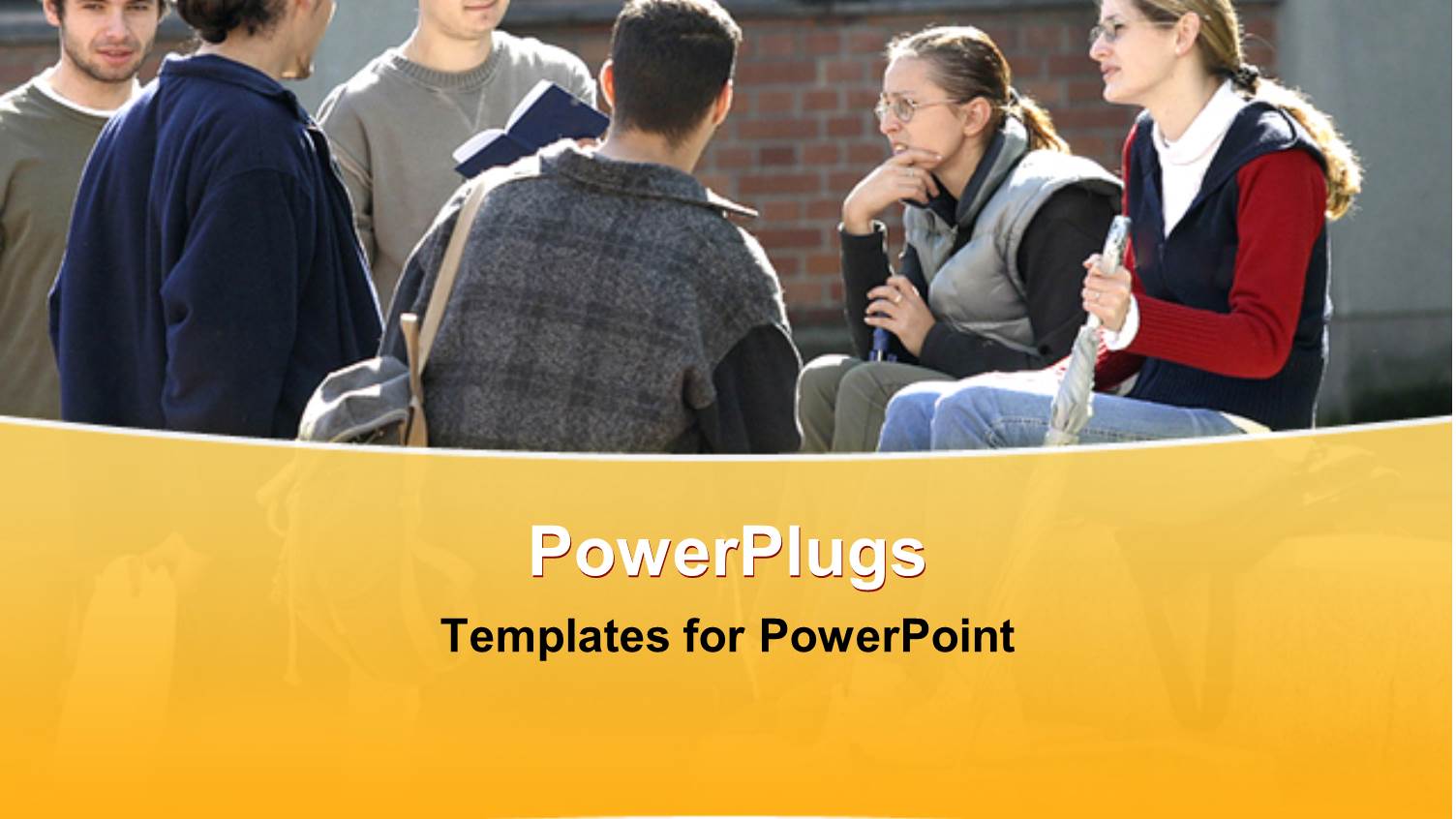 Group of College Students Talking Together