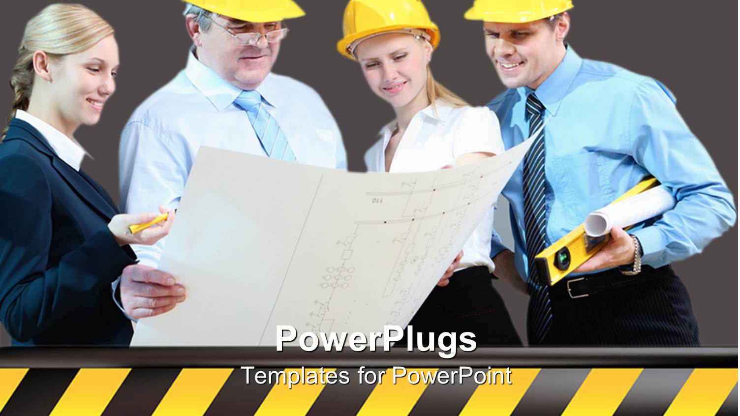 a Group of Construction Workers Looking on a Paper