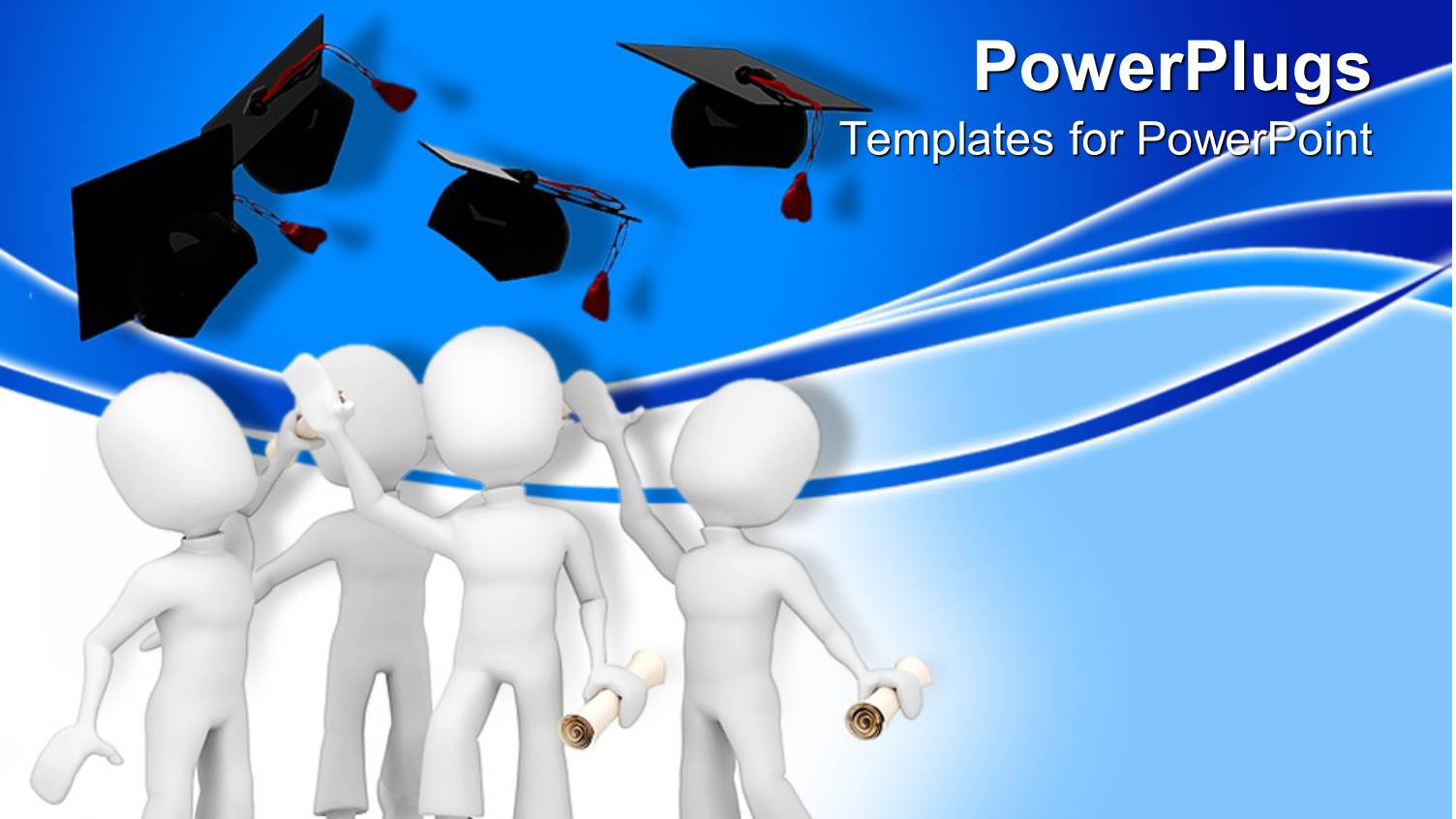 a Group of Figures Celebrating their Graduation Ceremony Together