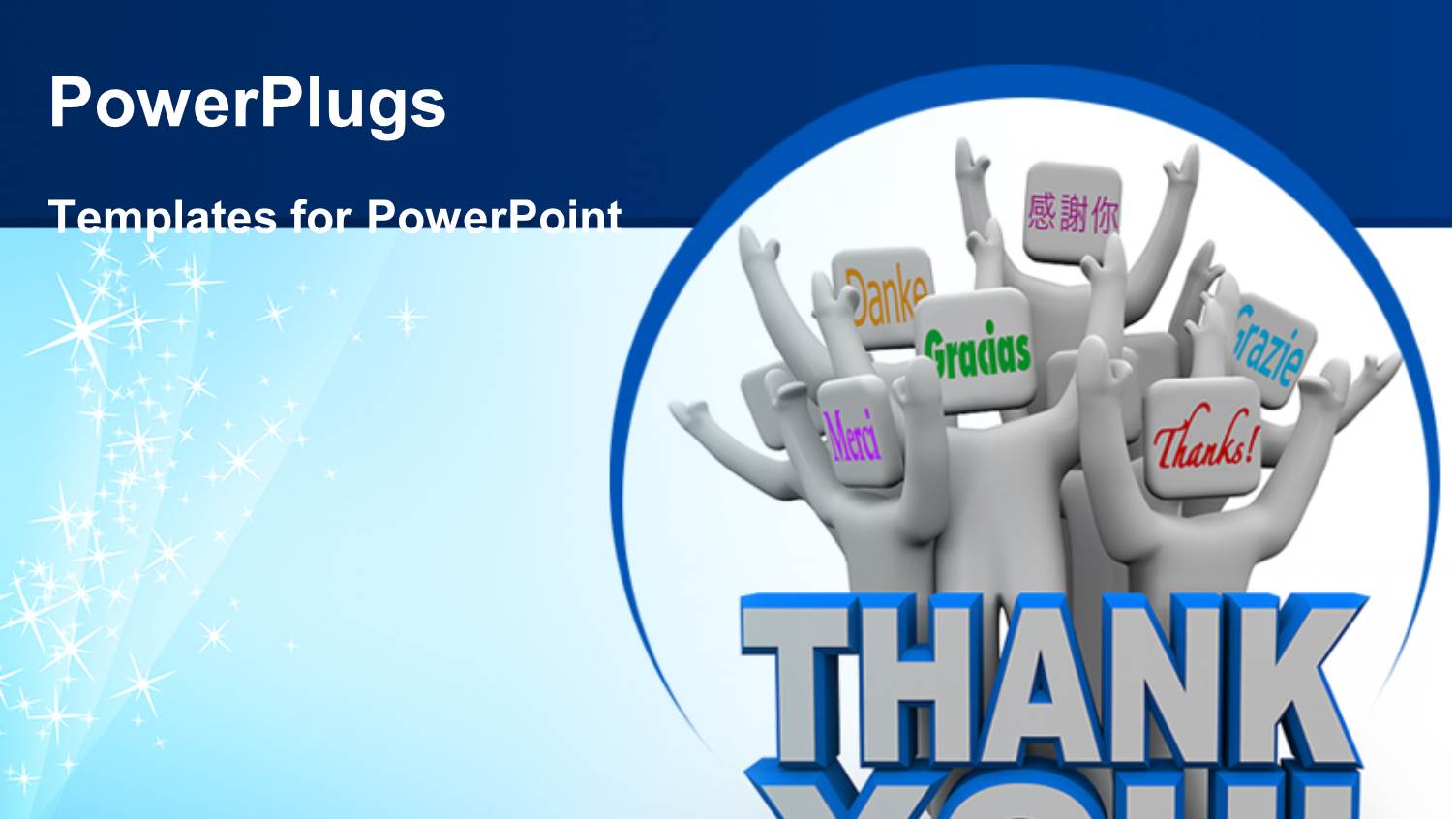 a Group of Figures with the Word Thank you