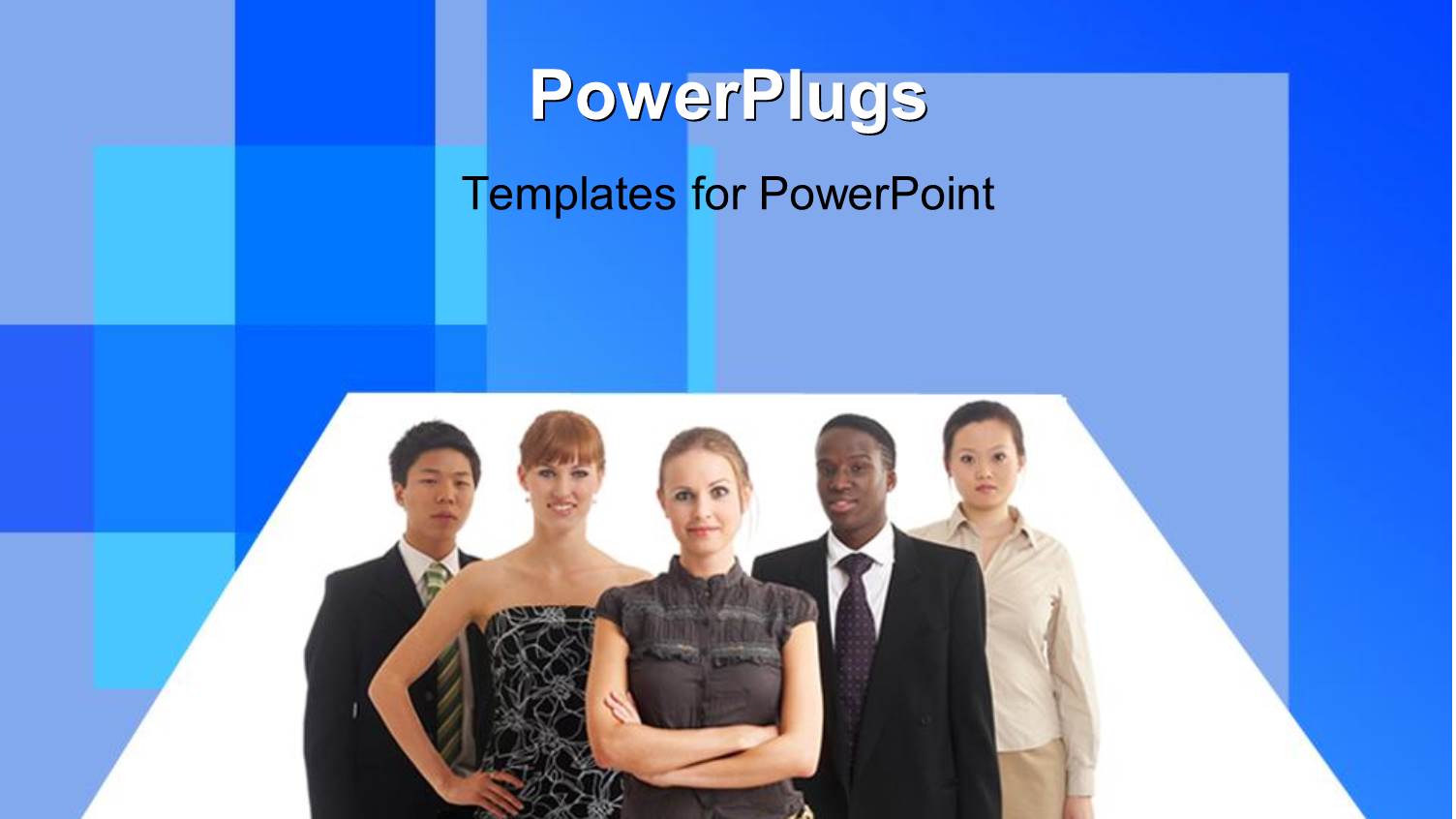 Group of Five Different Ethnicity Business People with Three Women and Two Men