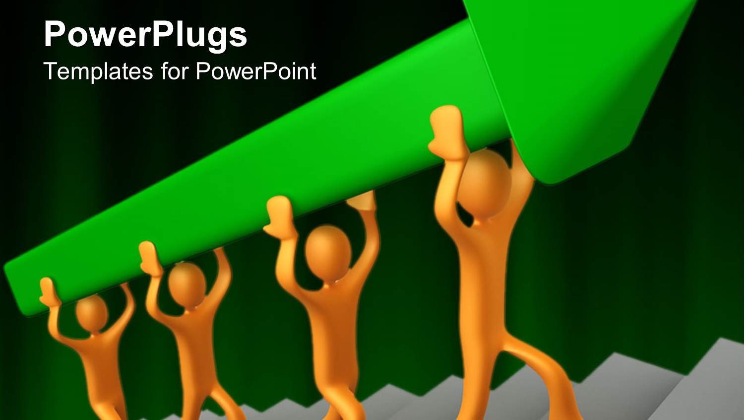 a Group of People Carrying the Growth Arrow