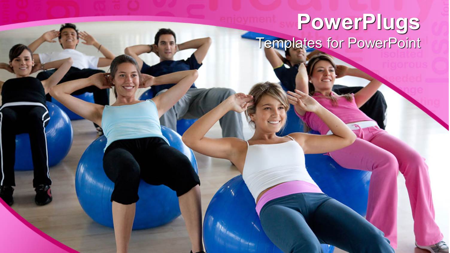 a Group of People Exercising in the Gym Together