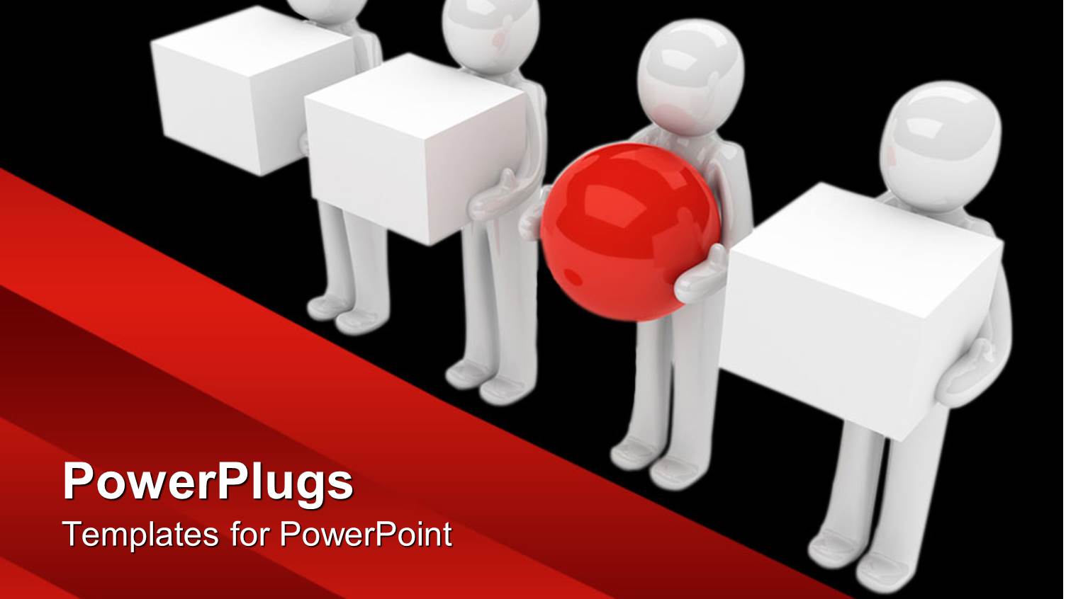 a Group of People Holding Boxes while One Person Holding a Ball