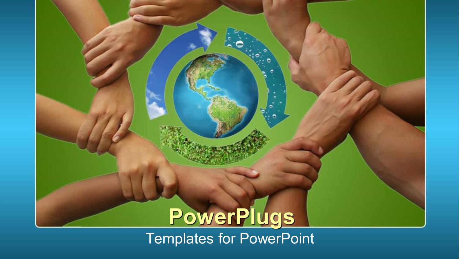 a Group of People Holding Each other's Hands and Protecting the Earth