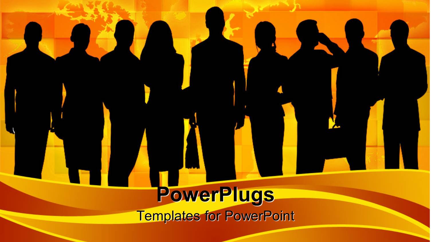 a Group of Professionals with the Map of the Earth in Background